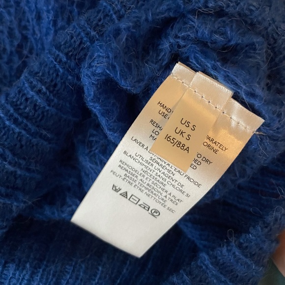 Free People Lulu Oversize V-Neck Sweater, Blue Parrot, NWOT - Picture 10 of 10